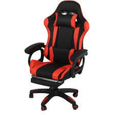 Black and red racing-style gaming chair